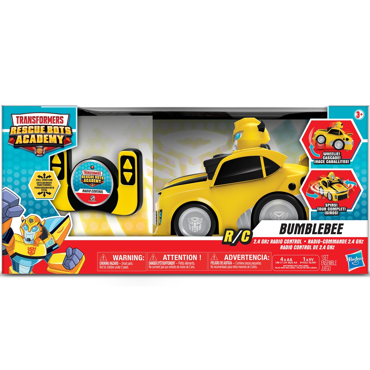 Hasbro: Transformers Rescue Bots Academy: Bumblebee RC -  9" Vehicle, Radio Controlled, Full Function, 2.4 GHz, Ages 3+